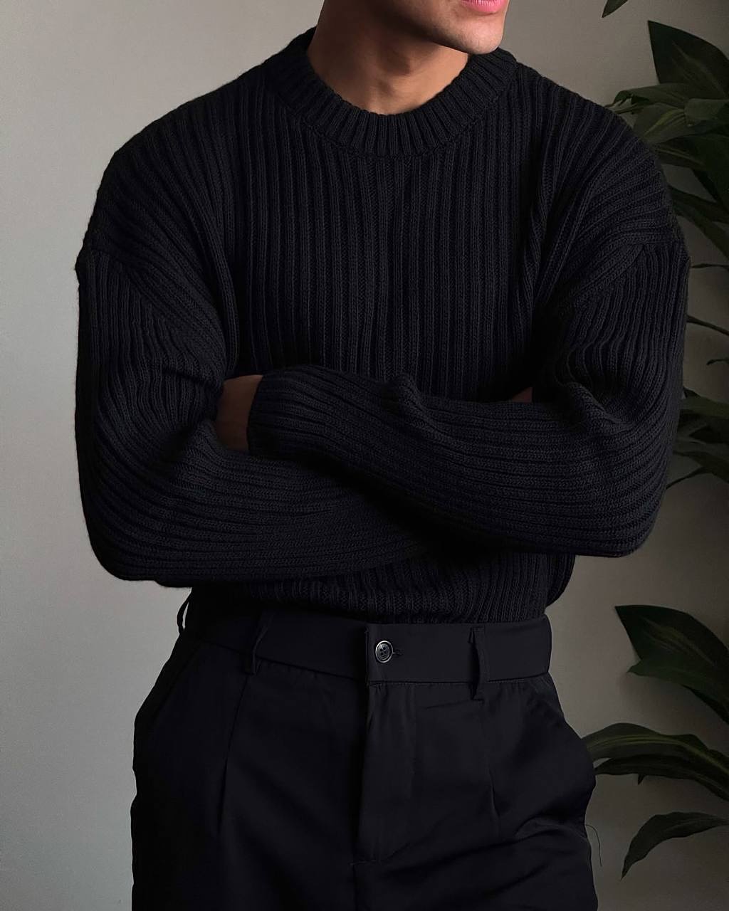 Pull en maille côtelée pour homme – Image 4