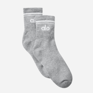 Chaussette unisexe mi-mollet rétro Gris