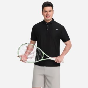 Polo de sport homme Under Armour Noir
