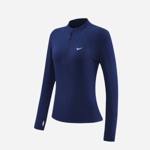 Haut de sport à manches longues Nike Bleu marine